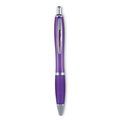 Bolígrafo en ABS de colores con cómoda empuñadura Violeta Transparente