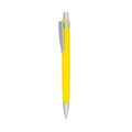 Bolígrafo en ABS monocolor con pulsador y clip plata Amarillo