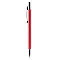 Bolígrafo de aluminio de acabados cromados Rojo Tinta Azul