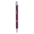 Bolígrafo de aluminio con caucho Morado