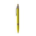 Bolígrafo de aluminio con detalle bambú Amarillo Tinta Azul