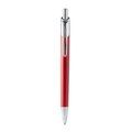 Bolígrafo aluminio con punta cromada Rojo Tinta Azul