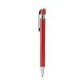 Bolígrafo de aluminio reciclado mate con textura de agarre Rojo