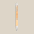 Bolígrafo Bambú ABS con Clip Aluminio