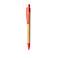 Bolígrafo de bambú sostenible Rojo Tinta Azul