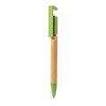 Bolígrafo Bambú/Trigo/ABS con Soporte Verde