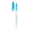 Bolígrafo blanco con tinta azul