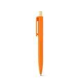 Bolígrafo con botón de bambú Naranja