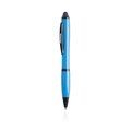 Bolígrafo en colores flúor con puntero y detalles en negro Azul Claro