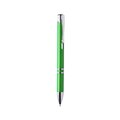 Bolígrafo varios colores con pulsador y clip cromados Verde
