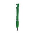 Bolígrafo en varios colores con soporte para móvil Verde
