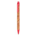 Bolígrafo Cuerpo Corcho con PP y Fibra de Trigo Rojo
