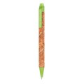 Bolígrafo Cuerpo Corcho con PP y Fibra de Trigo Verde