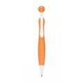 Bolígrafo con cuerpo de mujer y cabeza redonda de pulsador Naranja