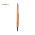 Bolígrafo ecológico de bambú con clip metálico