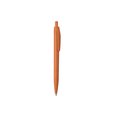 Bolígrafo ecológico de caña de trigo monocolor moteado y resistente ABS Naranja