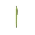 Bolígrafo ecológico de caña de trigo monocolor moteado y resistente ABS Verde