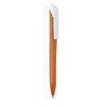 Bolígrafo ecológico de caña de trigo y detalles de colores Naranja