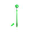 Bolígrafo ergonómico fino con luz led en la bombilla Verde
