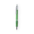 Bolígrafo ergonómico con pulsador y clip Verde