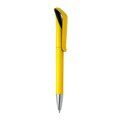 Bolígrafo giratorio acabado brillo NEGRO/AMARILLO Tinta Azul