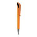 Bolígrafo giratorio acabado brillo NEGRO/NARANJA Tinta Azul