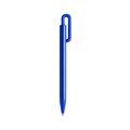 Bolígrafo metálico con acabado brillante y pulsador original Azul