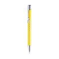 Bolígrafo metálico de colores con mecanismo pulsador Amarillo