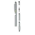 Bolígrafo Multifunción Inox con LED Plata Mate