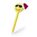 Bolígrafo navideño con emoji y cuerpo de peluche Gafas
