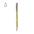 Bolígrafo pulsador de aluminio reciclado brillante