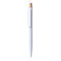 Bolígrafo con pulsador de bambú Blanco