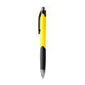 Bolígrafo con pulsador y empuñadura antideslizante Amarillo Tinta Azul