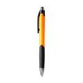 Bolígrafo con pulsador y empuñadura antideslizante Naranja Tinta Azul