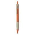 Bolígrafo pulsador de fibra de trigo Naranja Tinta Azul