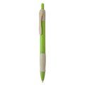 Bolígrafo pulsador de fibra de trigo Verde Oasis Tinta Azul