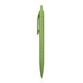 Bolígrafo con pulsador realizado fibra de trigo Verde Oasis Tinta Azul