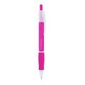 Bolígrafo con pulsador translúcido Fucsia TINTA AZUL
