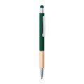 Bolígrafo con Puntero Aluminio y Bambú Verde Oscuro