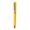 Bolígrafo roller con carga jumbo Amarillo Tinta Azul