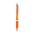Bolígrafo RPET con Pulsador Naranja Transparente