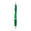 Bolígrafo RPET con Pulsador Verde Transparente