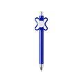 Bolígrafo spinner antiestrés con clip esférico para personalización Azul