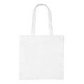 Bolsa de algodón 100% con asas y fuelle Blanco Talla Única Adulto