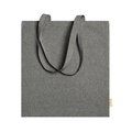 Bolsa de algodón 100% de asas largas Negro Talla Única Adulto