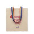 Bolsa de algodón 180 gr/m ² con asas arcoíris
