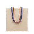 Bolsa de algodón 180 gr/m ² con asas arcoíris