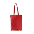 Bolsa de algodón 270 g/m² y base con fuelle Rojo Crisantemo