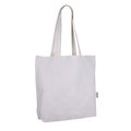 Bolsa de algodón con asas largas y bolsillo interior Natural