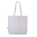 Bolsa de algodón con asas largas y bolsillo interior